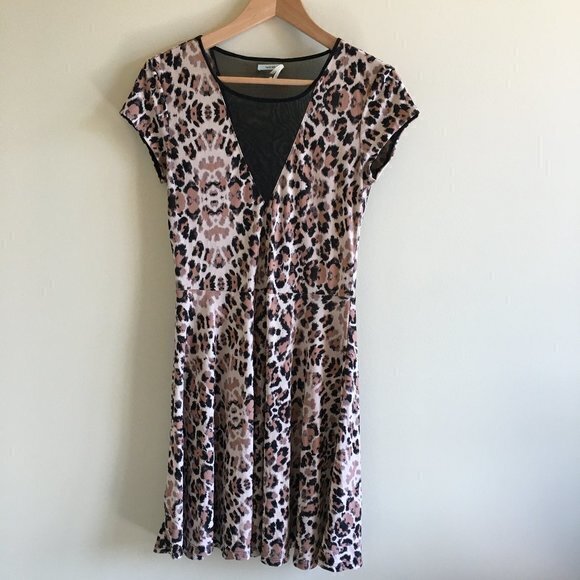 UO Kimchi Blue Animal‎ Print MESH Skater DRESS - Picture 5 of 11